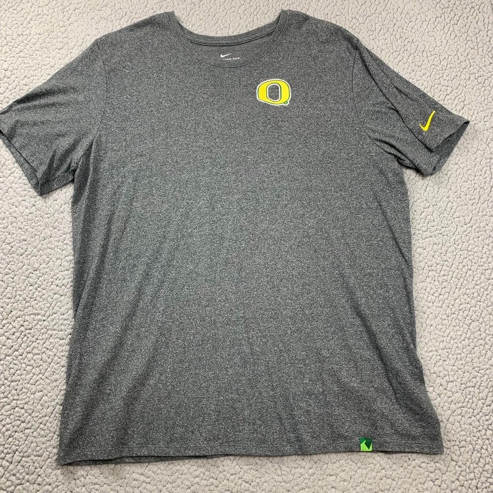 Nike Oregon Ducks T Shirt Mens XXL 2XL Gray‎ Heather College Football Tee